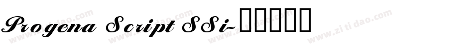 Progena Script SSi字体转换